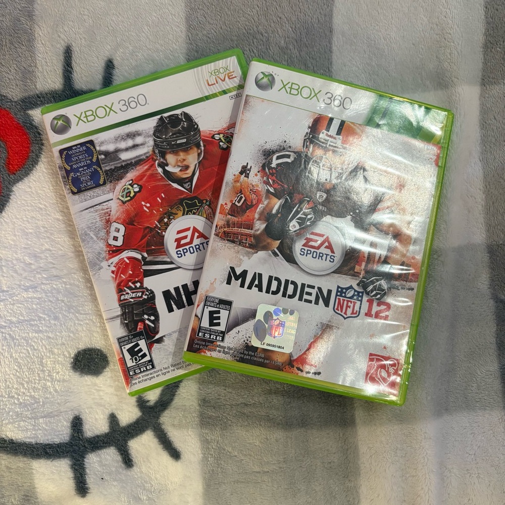 Xbox 360 NHL 12 and Madden NFL 12 Games